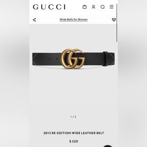 Gucci Wide Leather Belt - LIKE NEW - Size 90